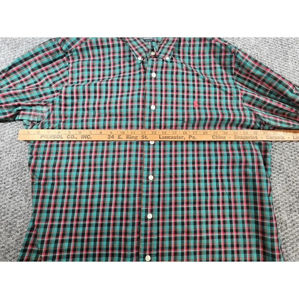 Polo Ralph Lauren Plaid Flannel Casual Dress Shirt Long Sleeve XL‎ Custom Fit